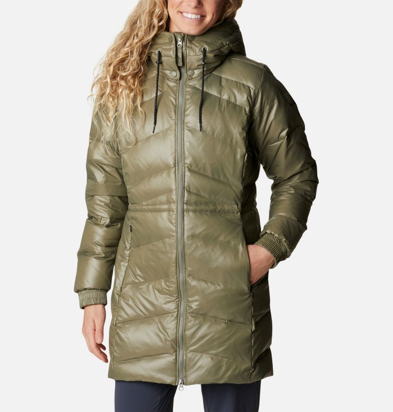 Green Women Columbia Icy Heights™ II Hooded Down Mid Puffer Jacket | 11258426