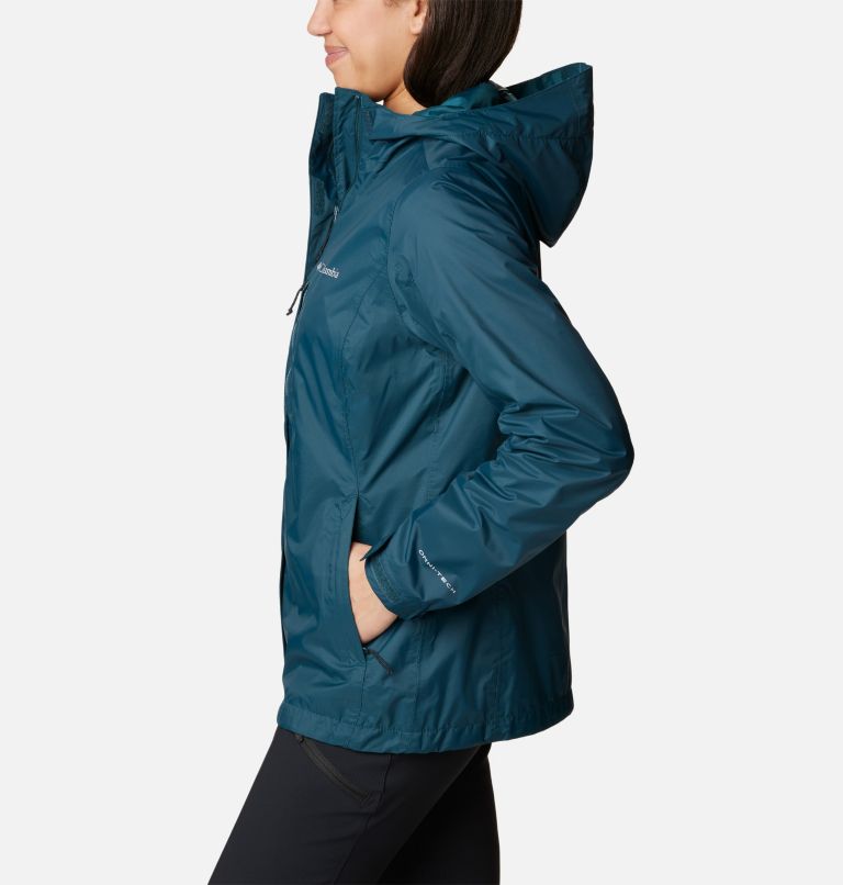 Green Women Columbia Pouring Adventure™ II Waterproof Jackets | 16789224