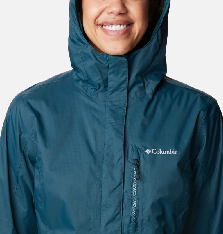 Green Women Columbia Pouring Adventure™ II Waterproof Jackets | 16789224