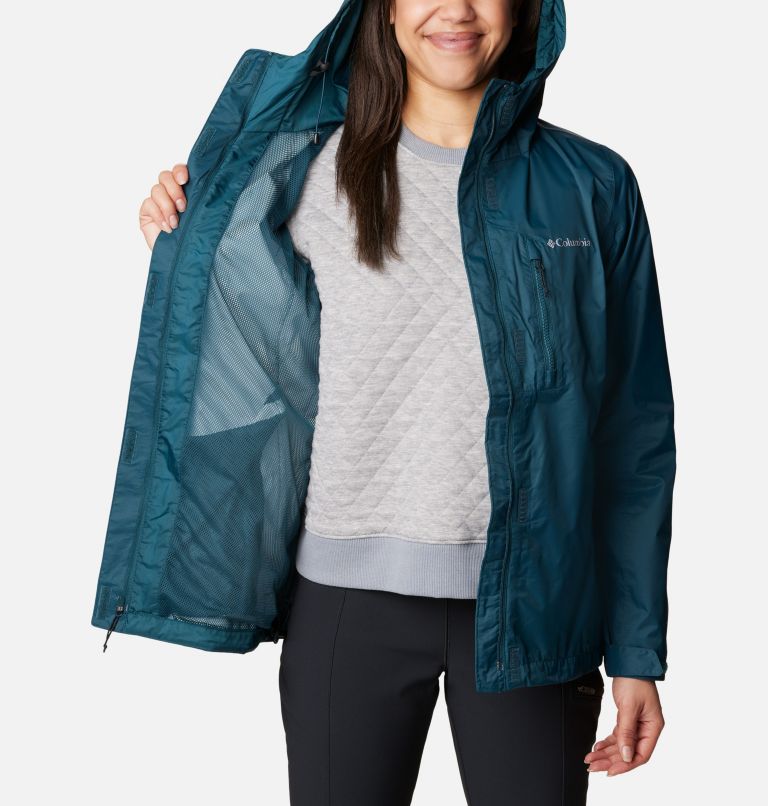 Green Women Columbia Pouring Adventure™ II Waterproof Jackets | 16789224