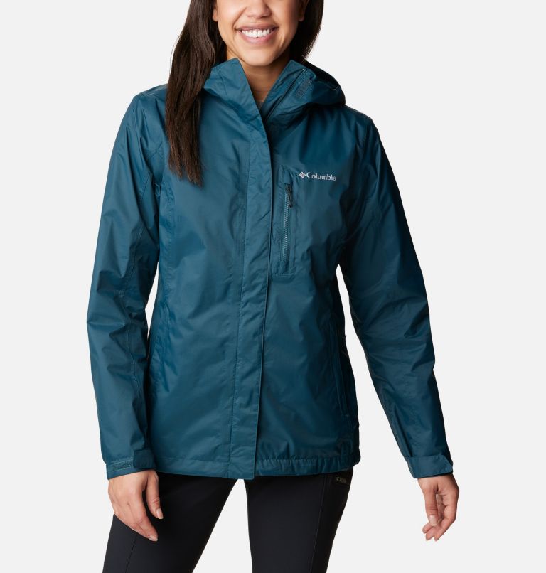 Green Women Columbia Pouring Adventure™ II Waterproof Jackets | 16789224