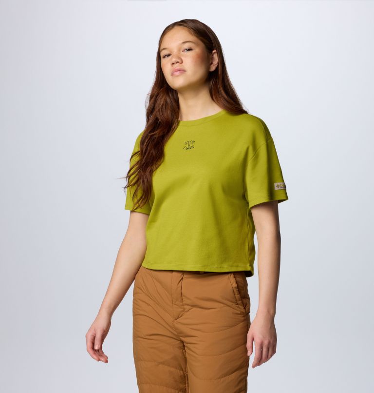 Green Women Columbia Wallowa™ Cropped Graphic T Shirts | 31017141