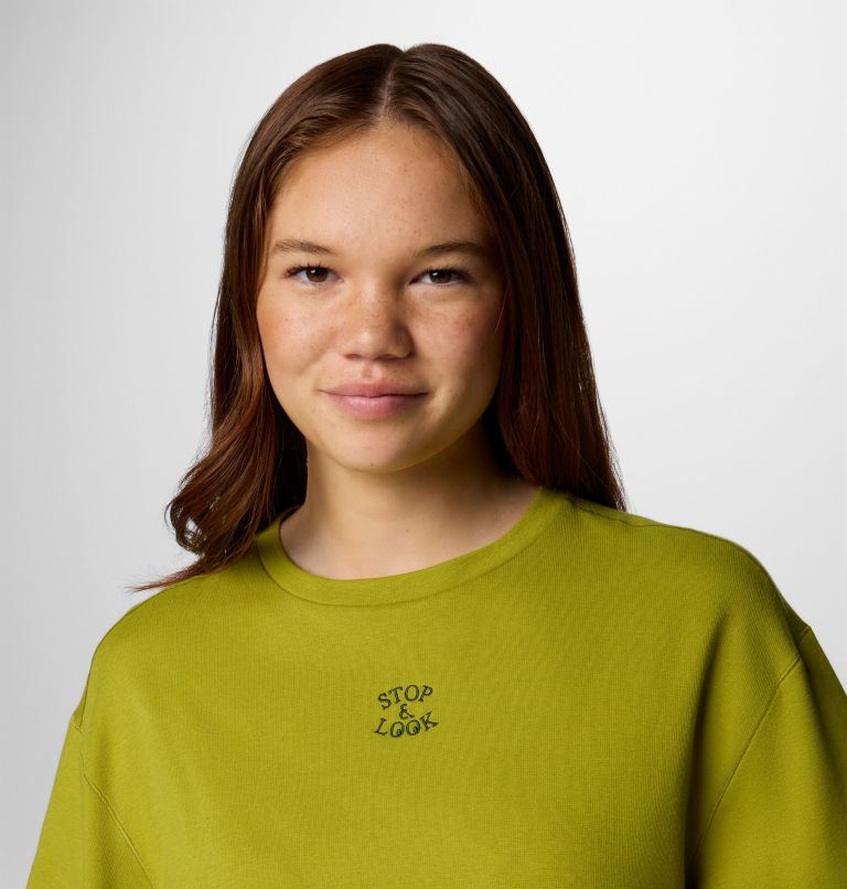 Green Women Columbia Wallowa™ Cropped Graphic T Shirts | 31017141