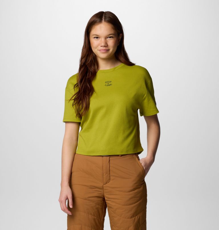 Green Women Columbia Wallowa™ Cropped Graphic T Shirts | 31017141