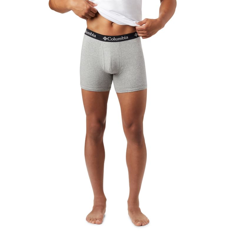 Grey Men Columbia Cotton Stretch Boxer Briefs - 3 pack Briefs | 49356605