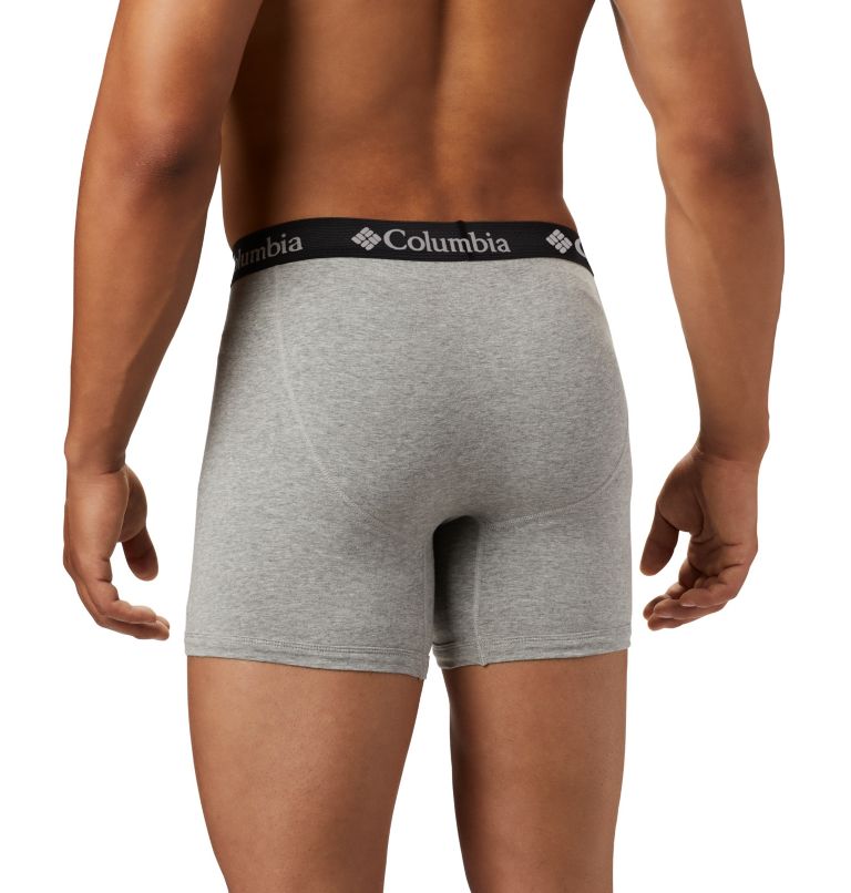 Grey Men Columbia Cotton Stretch Boxer Briefs - 3 pack Briefs | 49356605