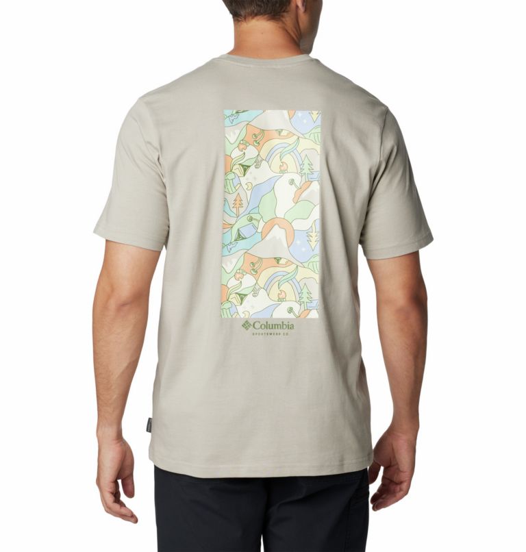 Grey Men Columbia Explorers Canyon™ Back Graphic T Shirts | 19630314