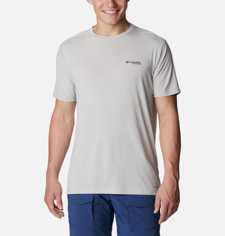 Grey Men Columbia PFG™ Triangle Fill Technical T Shirts | 2692204