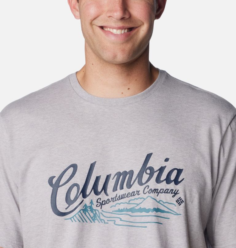 Grey Men Columbia Rockaway River™ Graphic T Shirts | 46634222