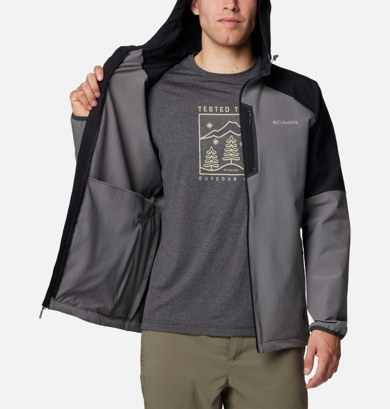 Grey Men Columbia Tech™ Softshell Hooded Jackets | 50546917