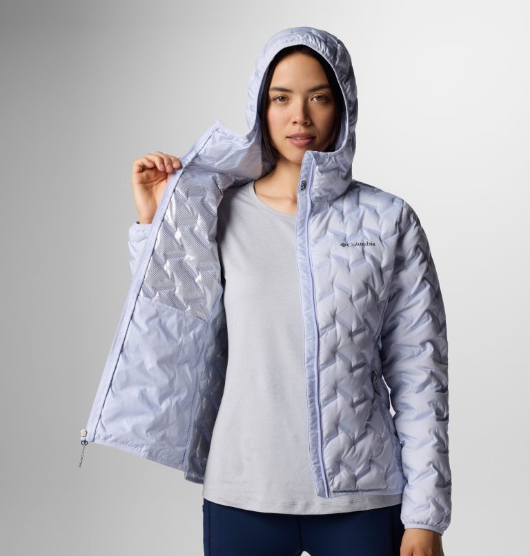 Lavender Women Columbia Delta Ridge™ II Down Hooded Puffer Jacket | 47807813