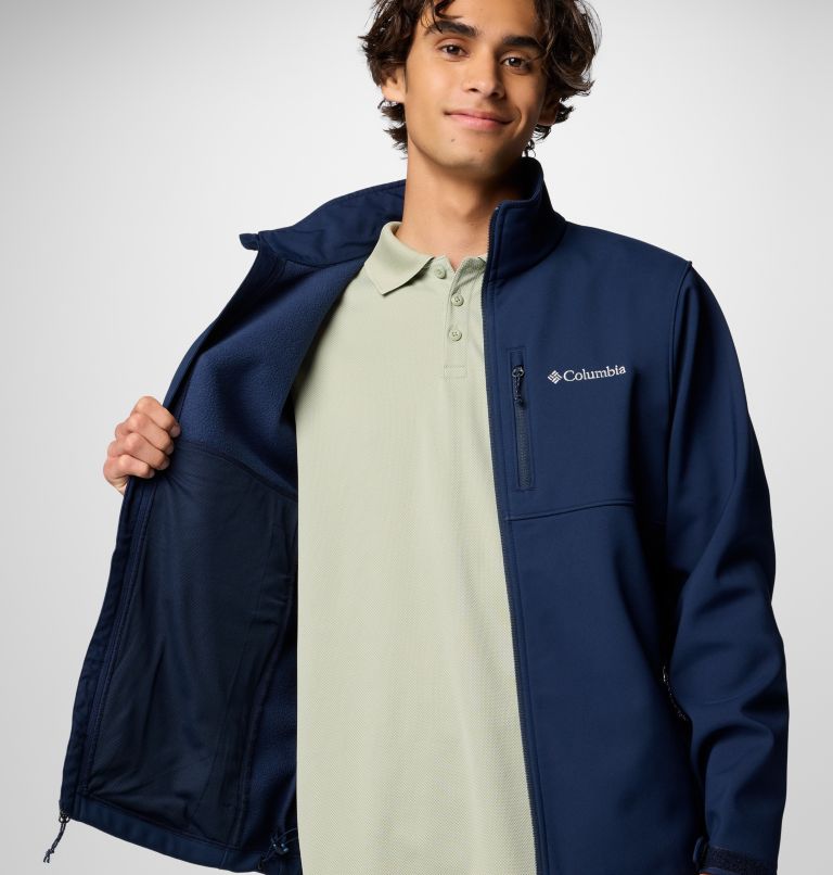 Navy Men Columbia Ascender™ Hiking Softshell Jackets | 9027870