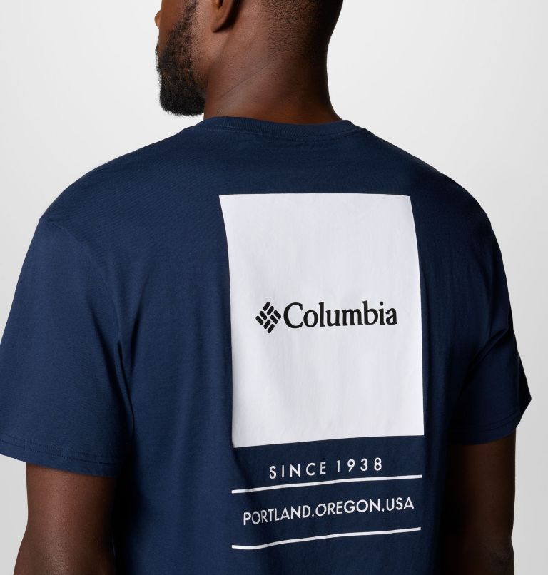 Navy Men Columbia Barton Springs™ Graphic T Shirts | 88579701