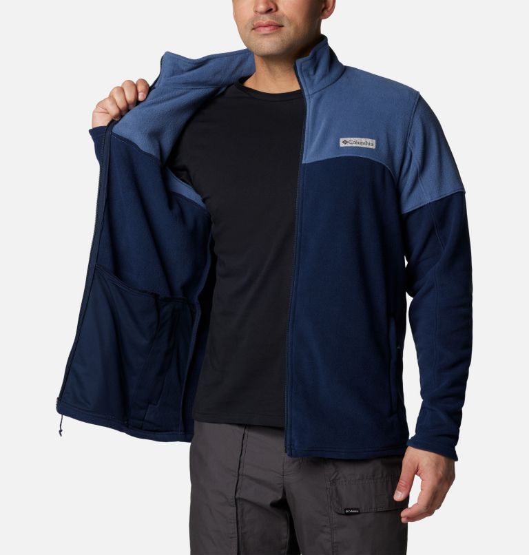 Navy Men Columbia Basin Trail™ Full Zip Fleece Jackets | 37432170