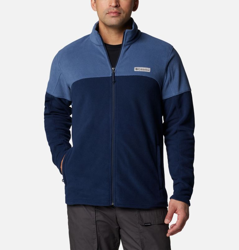 Navy Men Columbia Basin Trail™ Full Zip Fleece Jackets | 37432170