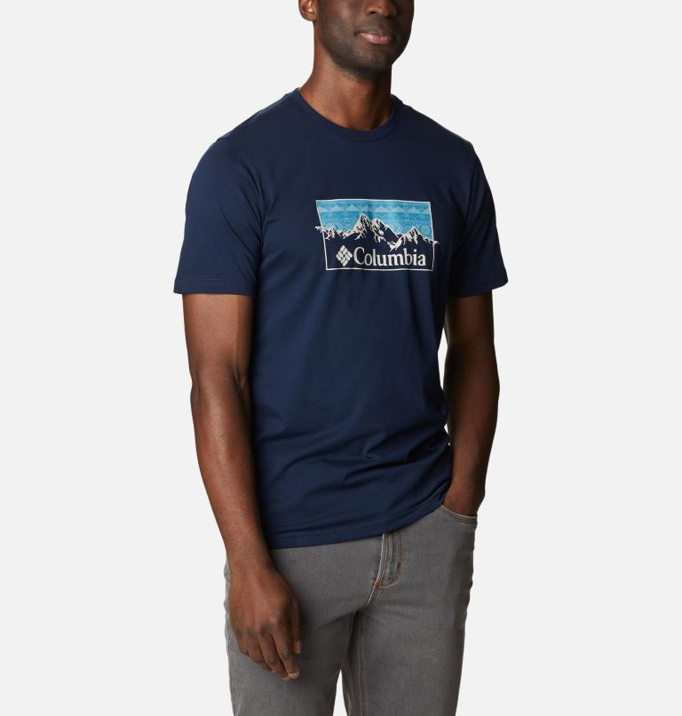 Navy Men Columbia CSC™ Seasonal Logo T Shirts | 17592379