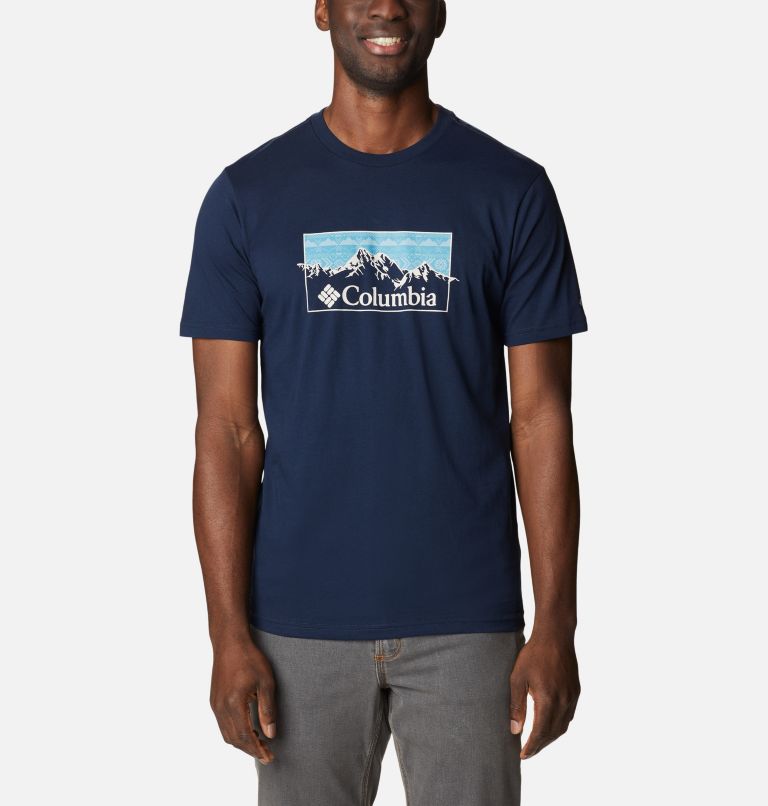 Navy Men Columbia CSC™ Seasonal Logo T Shirts | 17592379