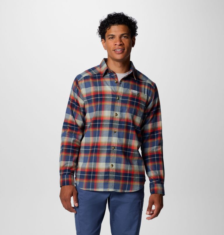 Navy Men Columbia Cornell Woods™ Flannel Shirts | 50982136