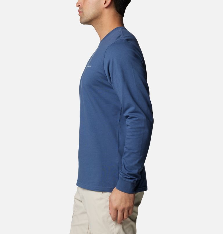 Navy Men Columbia Explorers Canyon™ Long Sleeve T Shirts | 67581982