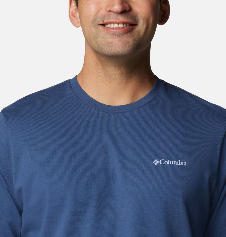 Navy Men Columbia Explorers Canyon™ Long Sleeve T Shirts | 67581982