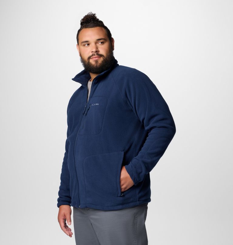 Navy Men Columbia Fast Trek™ II Full Zip Extended Size Fleece Jackets | 29317632