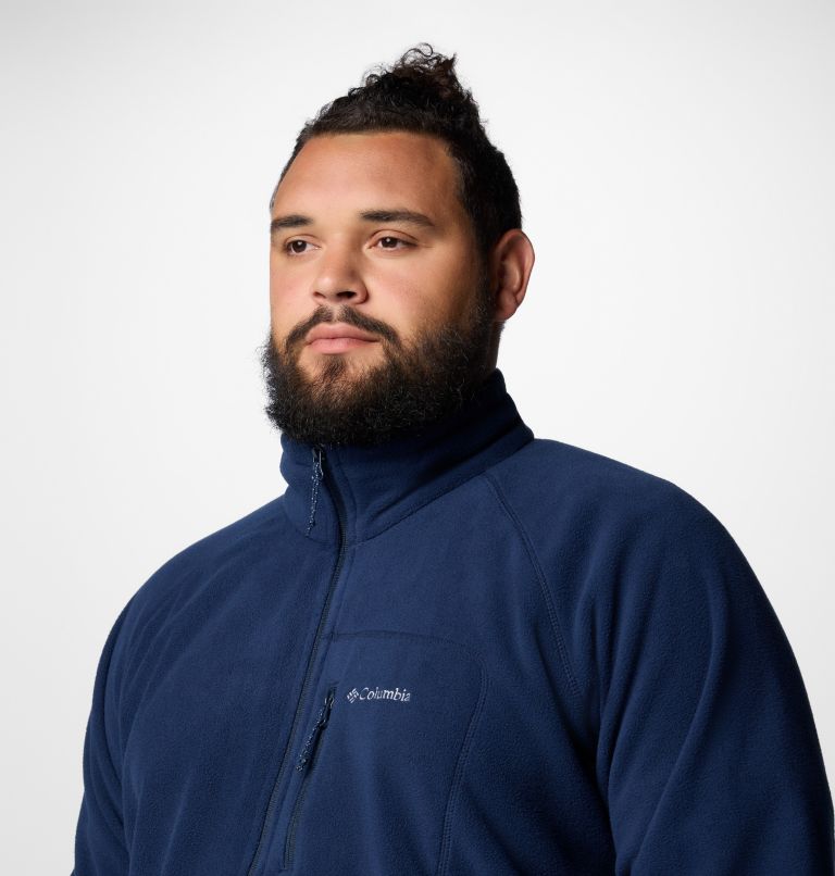 Navy Men Columbia Fast Trek™ II Full Zip Extended Size Fleece Jackets | 29317632