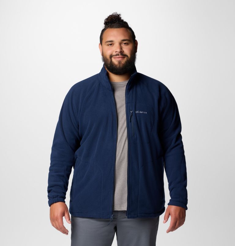 Navy Men Columbia Fast Trek™ II Full Zip Extended Size Fleece Jackets | 29317632