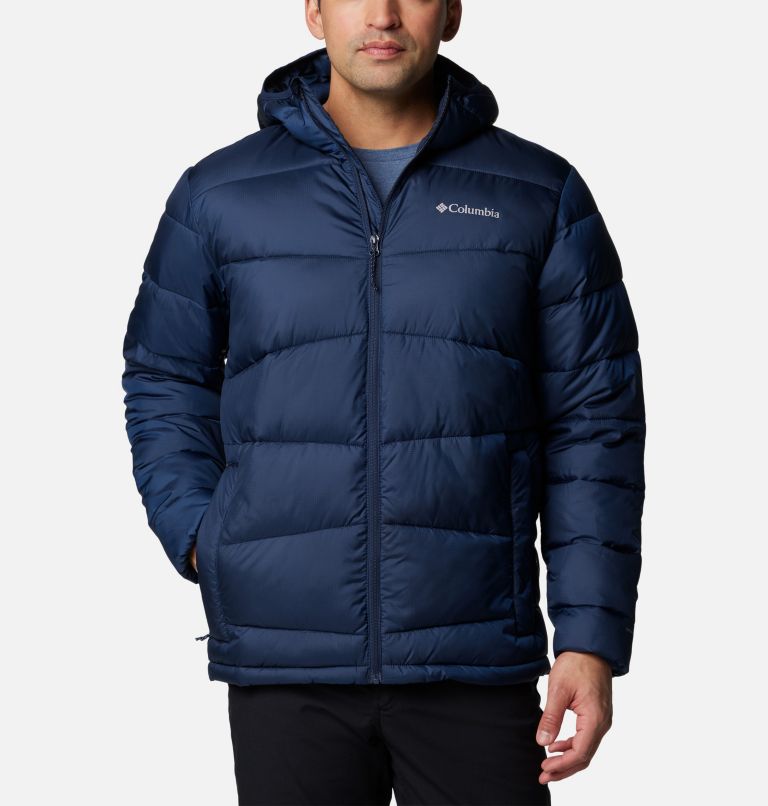 Navy Men Columbia Fivemile Butte™ II Hooded Puffer Jacket | 18757585