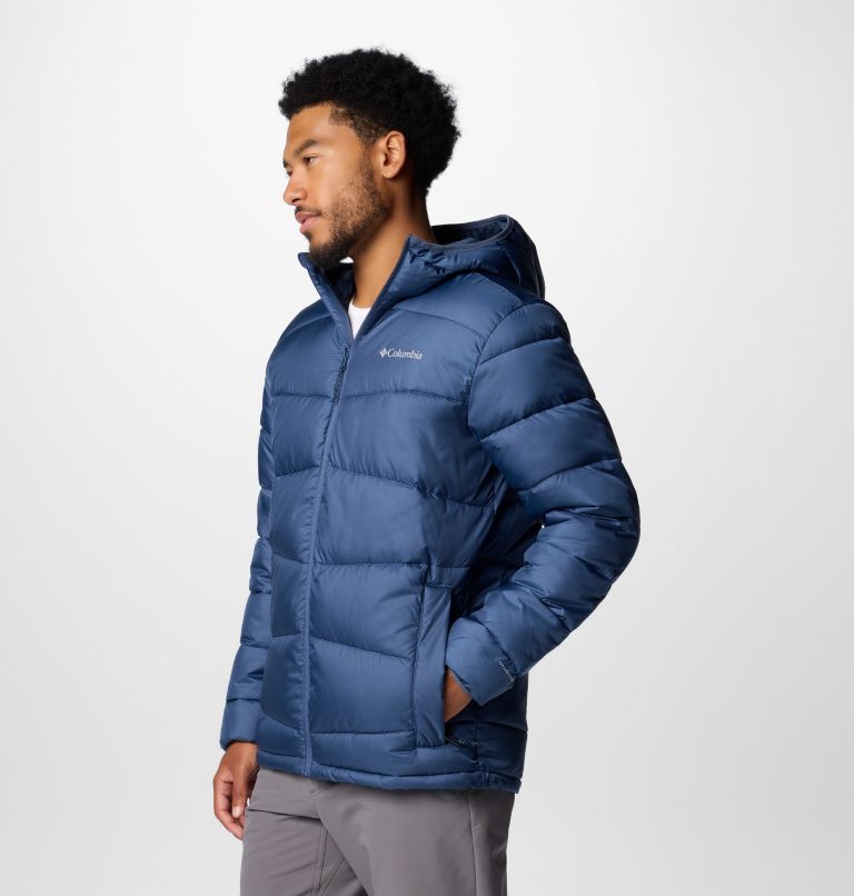 Navy Men Columbia Fivemile Butte™ II Hooded Puffer Jacket | 24661094