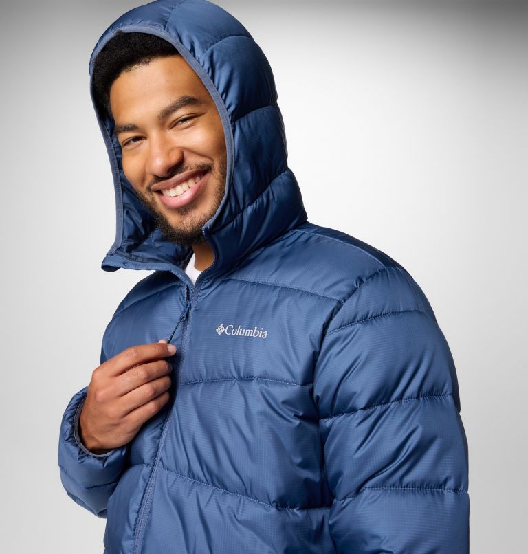 Navy Men Columbia Fivemile Butte™ II Hooded Puffer Jacket | 24661094