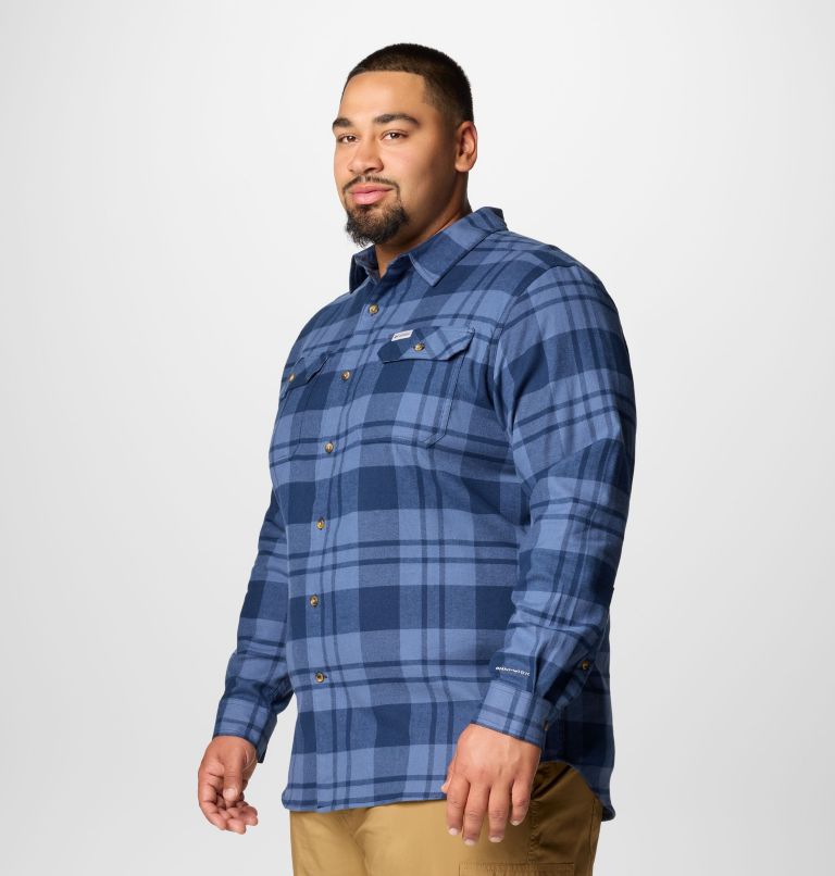 Navy Men Columbia Flare Gun™ Stretch Flannel Extended Size Shirts | 69290690