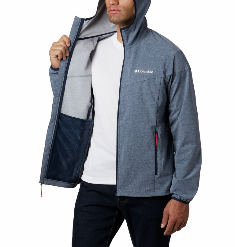 Navy Men Columbia Heather Canyon™ Softshell Jackets | 82598044