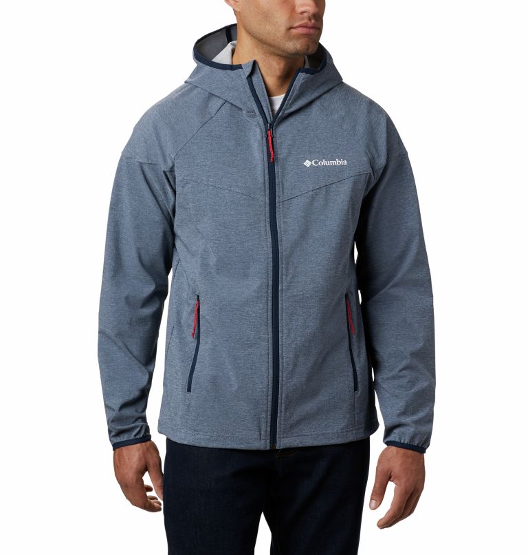 Navy Men Columbia Heather Canyon™ Softshell Jackets | 82598044