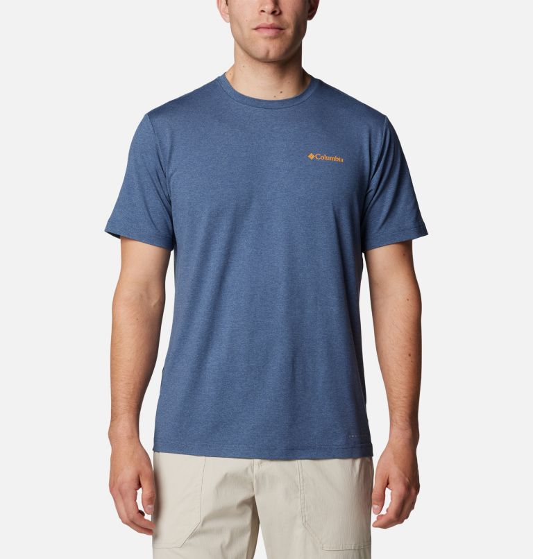 Navy Men Columbia Kwick Hike™ Technical Graphic T Shirts | 62853727