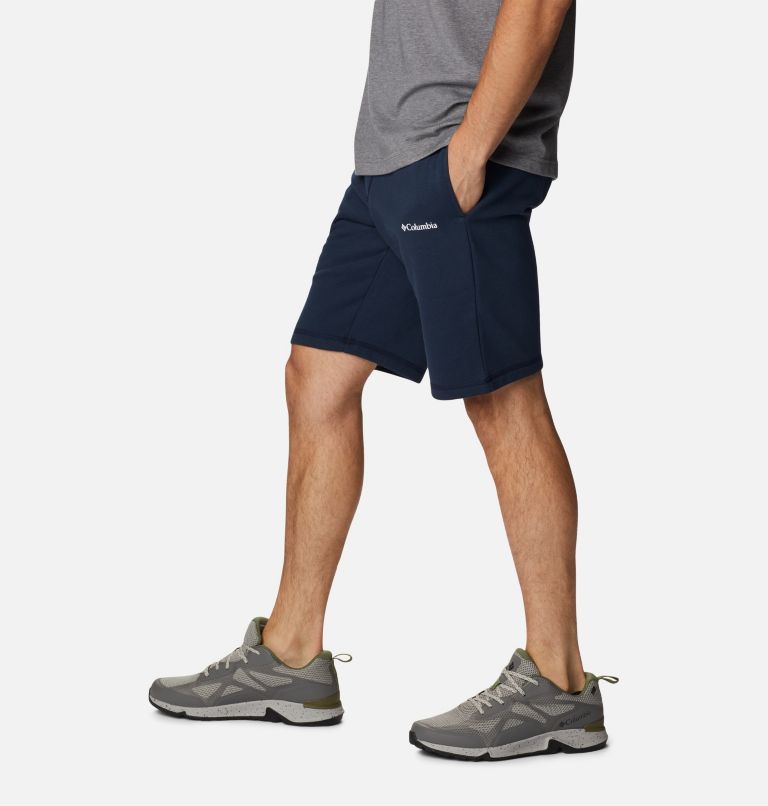 Navy Men Columbia Logo Fleece Shorts | 60807984