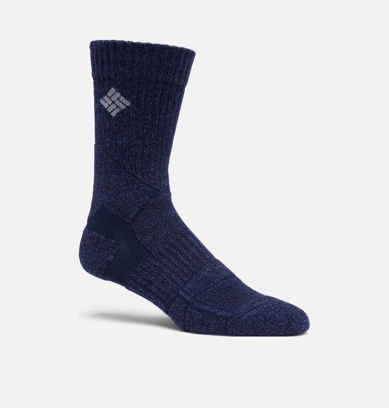 Navy Men Columbia Merino Hike Crew Socks | 90211583