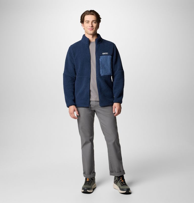 Navy Men Columbia Mountainside™ Heavyweight Fleece Jackets | 58447045