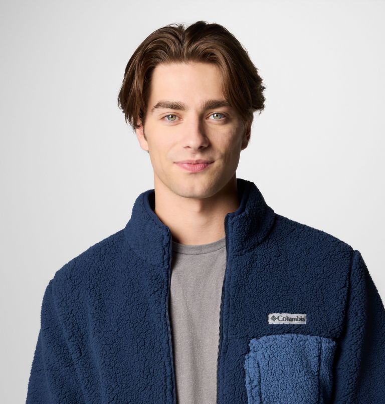 Navy Men Columbia Mountainside™ Heavyweight Fleece Jackets | 58447045