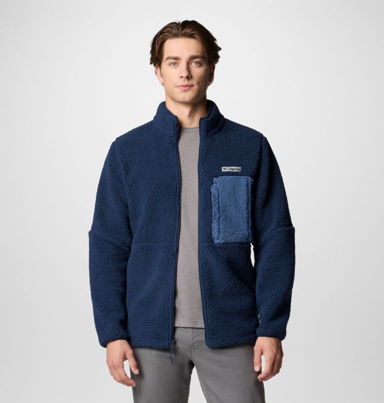 Navy Men Columbia Mountainside™ Heavyweight Fleece Jackets | 58447045