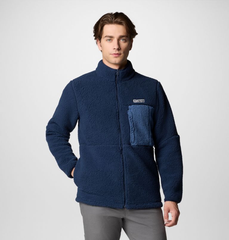 Navy Men Columbia Mountainside™ Heavyweight Fleece Jackets | 58447045