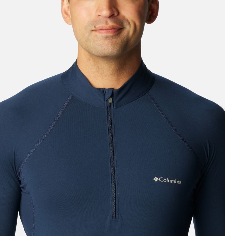 Navy Men Columbia Omni-Heat™ Midweight Half Zip T Shirts | 29045629