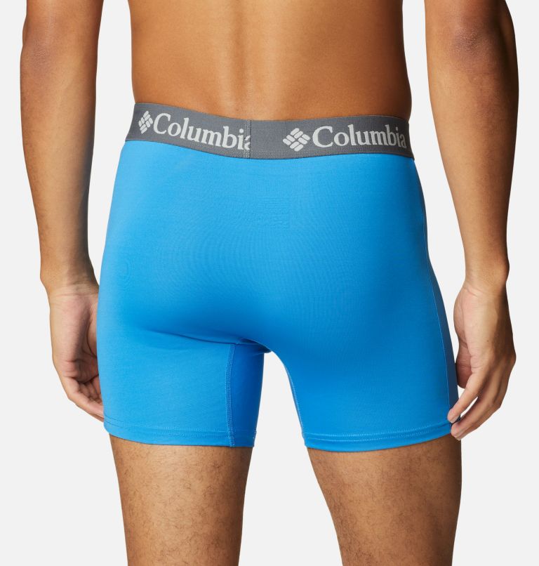 Navy Men Columbia Poly Stretch Boxer Briefs - 3 Pack Briefs | 40176415