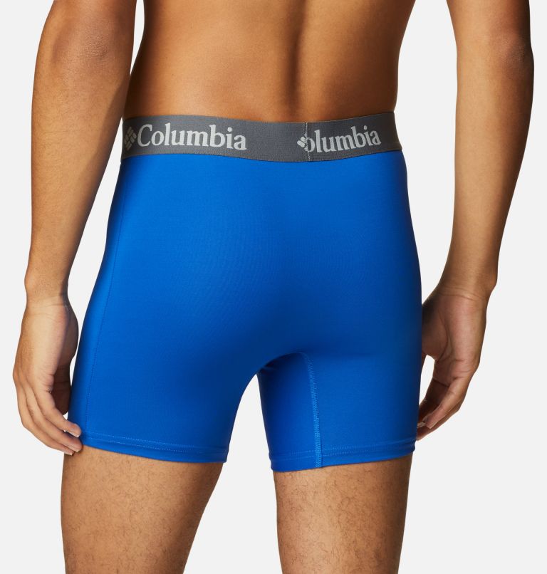 Navy Men Columbia Poly Stretch Boxer Briefs - 3 Pack Briefs | 40176415