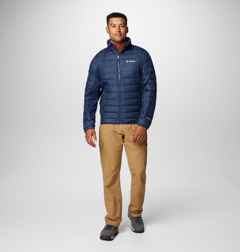 Navy Men Columbia Powder Pass™ II Hybrid Puffer Jacket | 47349101