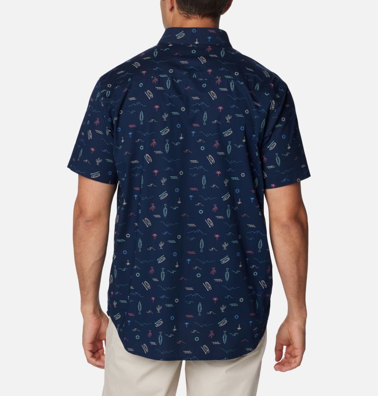 Navy Men Columbia Rapid Rivers™ Printed Short Sleeve Shirts | 22232752