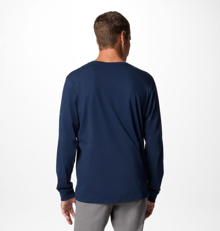 Navy Men Columbia Rockaway River™ Graphic Long Sleeve T Shirts | 32464670