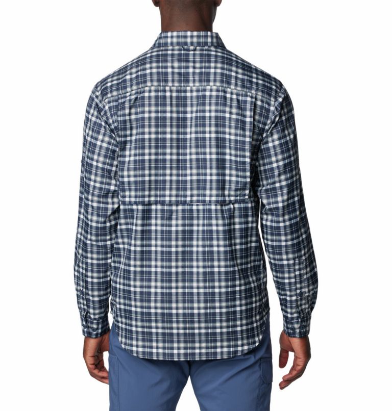 Navy Men Columbia Silver Ridge™ Utility Lite Plaid Shirts | 68585853