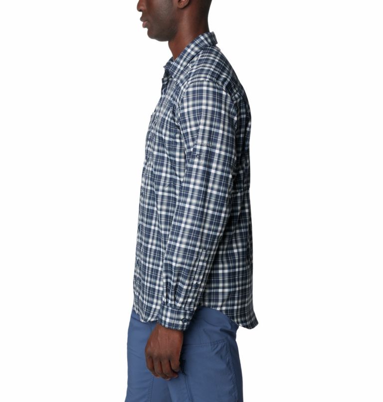 Navy Men Columbia Silver Ridge™ Utility Lite Plaid Shirts | 68585853