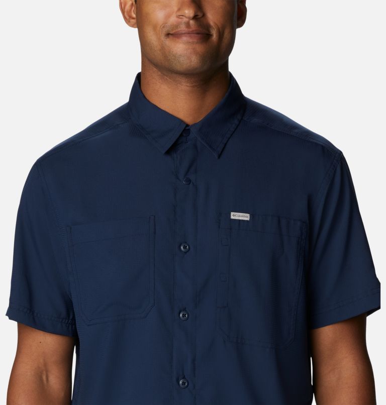 Navy Men Columbia Silver Ridge™ Utility Lite Short Sleeve Shirts | 21615597