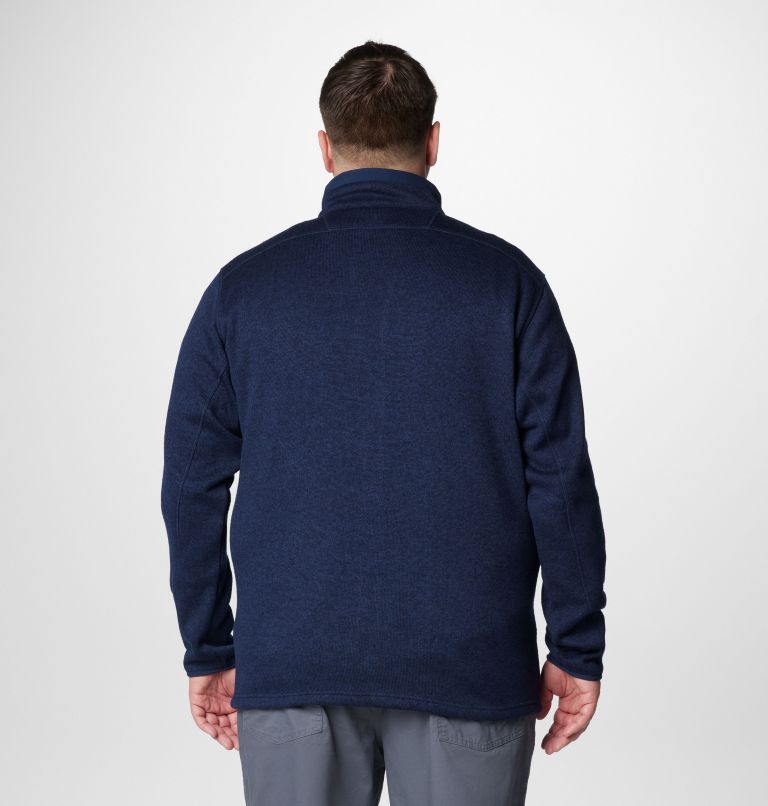 Navy Men Columbia Sweater Weather™ II Extended Size Fleece Jackets | 53453836